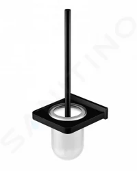 STEINBERG - 450 WC kefa nástenná s držiakom, biele sklo/matná čierna (450 2901 S)