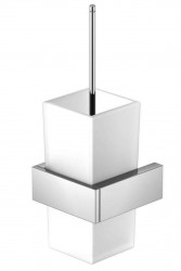 STEINBERG - 460 WC kefa nástenná s držiakom, biele sklo/chróm (460 2903)