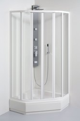 TEIKO sprchovací kút päťuholníkový SKPU 4/90 PEARL BIELY 90x90x185 (V331090N51T64001)