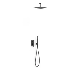 TRES PROJECT čierna mat sprchový set pákový podomietkový stropná sprcha 21125003NM (TG 21128003NM)
