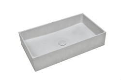 Umývadlo na dosku SAT Cemento 64x37 cm šedá bez prepadu CEM6437TS (CEM6437TS)