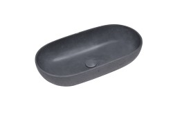 Umývadlo na dosku SAT Cemento 65x35 cm antracit bez prepadu CEM6535A (CEM6535A)