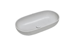 Umývadlo na dosku SAT Cemento 65x35 cm šedá bez prepadu CEM6535TS (CEM6535TS)