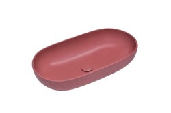 Umývadlo na dosku SAT Cemento 65x35 cm terakota bez prepadu CEM6535T (CEM6535T)
