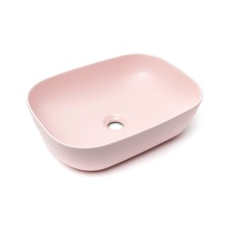 Umývadlo na dosku SAT Infinitio 45,5x32,5 cm ružová mat bez prepadu SATINF4532PM (SATINF4532PM)