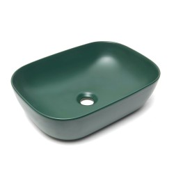 Umývadlo na dosku SAT Infinitio 45,5x32,5 cm tmavo zelená mat bez prepadu SATINF4532DGEM (SATINF4532DGEM)