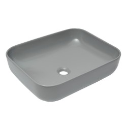 Umývadlo na dosku SAT Infinitio 50x39 cm šedá mat bez prepadu SATINF5039LGRM (SATINF5039LGRM)