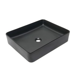 Umývadlo na dosku SAT Infinitio 50x40 cm čierna mat bez prepadu SATINF5040BKM (SATINF5040BKM)