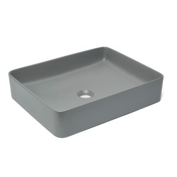Umývadlo na dosku SAT Infinitio 50x40 cm šedá mat bez prepadu SATINF5040LGRM (SATINF5040LGRM)