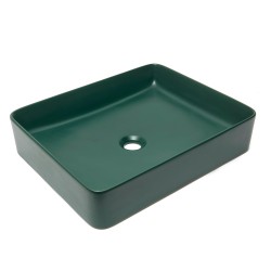 Umývadlo na dosku SAT Infinitio 50x40 cm tmavo zelená mat bez prepadu SATINF5040DGEM (SATINF5040DGEM)