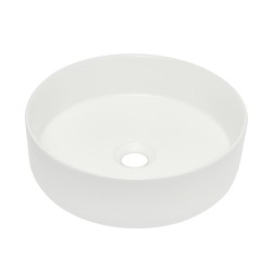 Umývadlo na dosku SAT Mood 36x36 cm biela matná bez otvoru pre batériu, bez prepadu SATM3636MW (SATM3636MW)