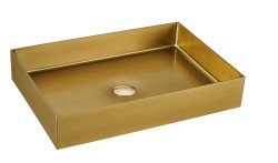 Umývadlo na dosku v zlatej farbe SAT Aurum 55x38 cm bez prepadu SATAUR5538BG (SATAUR5538BG)