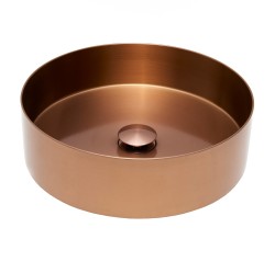 Umývadlo na dosku vo farbe rose gold SAT Aurum 38x38 cm bez prepadu SATAUR3838BRG (SATAUR3838BRG)