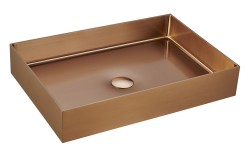 Umývadlo na dosku vo farbe rose gold SAT Aurum 55x38 cm bez prepadu SATAUR5538BRG (SATAUR5538BRG)