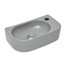 Umývadlo SAT Infinitio 40x21,5 cm šedá mat bez prepadu SATINF4021LGRM (SATINF4021LGRM)