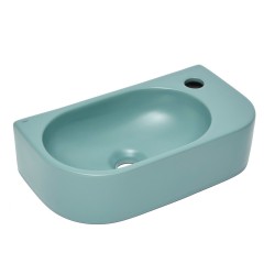 Umývadlo SAT Infinitio 40x21,5 cm zelená mat bez prepadu SATINF4021LGEM (SATINF4021LGEM)