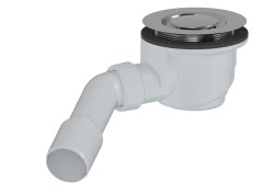 Vaničkový sifón dizajnový SAT 90 x 40/50mm chróm krytka E90KOCRD (E90KOCRD)