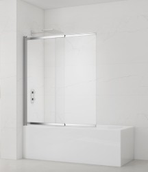 Vaňová zástena SAT Vision 140x120 cm chróm SATVZVI120CRT (SATVZVI120CRT)
