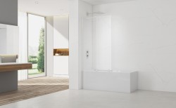Vaňová zástena SAT Walk-In Xmotion 150x117,5 cm biela SATWIXMVZ150B (SATWIXMVZ150B)