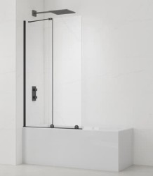 Vaňová zástena SAT Walk-In Xmotion 150x117,5 cm čierna SATWIXMVZ150C (SATWIXMVZ150C)