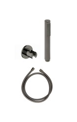 Vaňový set SAT Dark s držiakom sprchy a sprchovou hadicou PVD Gun Metal SATBSVSDA (SATBSVSDA)