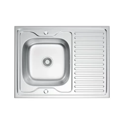 VELAZO - Jednouhlíkový drez 80 × 60 s mikrodekorom a sifónom VELAZ(8060DN)