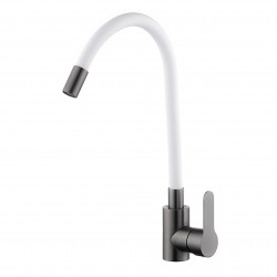 VELAZO - Kuchynská batéria s flexibilným výtokom biela / grafit VELAZ(8105BW)