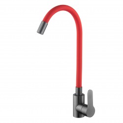 VELAZO - Kuchynská batéria s flexibilným výtokom červená/grafit VELAZ(8105BR)