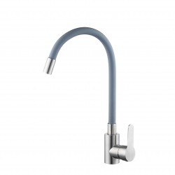 VELAZO - Kuchynská batéria s flexibilným výtokom šedá/ oceľ VELAZ(8105SG)