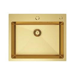 VELAZO - Kuchynský drez 55 × 45 v PVD zlatý, s povrchovou úpravou VULKAN VELAZ(5545GV)