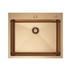 VELAZO - Kuchynský drez z nerezovej ocele 60 x 50, ružové zlato VELAZ(6050Z)