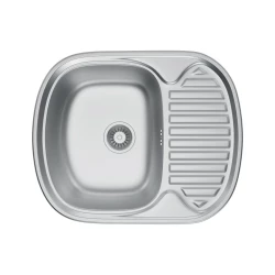 VELAZO - Saténový oceľový drez 60 × 49 so sifónom VELAZ(6049S)