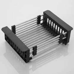 VELAZO - Teleskopický kôš na kuchynský drez v čiernej farbe VELAZ(BASB)