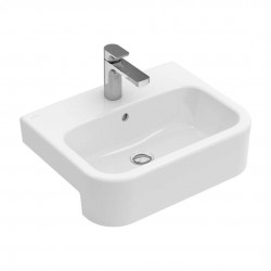 VILLEROY & BOCH - Architectura Umývadlo polozápustné 55x43 cm, s prepadom, otvor na batériu, CeramicPlus, alpská biela (419055R1)
