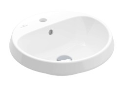 VILLEROY & BOCH - Architectura Umývadlo zápustné, 45x45 cm, s prepadom, otvor na batériu, CeramicPlus, alpská biela (5A6545R1)