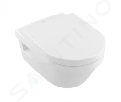 VILLEROY & BOCH - Architectura Závesné WC, WC doska SoftClose, Rimless, s CeramicPlus, alpská biela (5684HRR1)