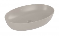 VILLEROY & BOCH - Artis Umyvadlo na desku 61x41 cm, bez přepadu, bez otvoru pro baterii, CeramicPlus, Almond (419861AM)