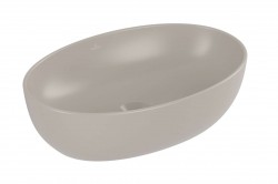 VILLEROY & BOCH - Artis Umývadlo na dosku 48x33 cm, bez prepadu, bez otvoru na batériu, CeramicPlus, Almond (438848AM)