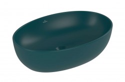 VILLEROY & BOCH - Artis Umývadlo na dosku 48x33 cm, bez prepadu, bez otvoru na batériu, CeramicPlus, Teal (438848TE)