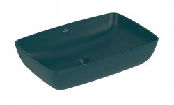 VILLEROY & BOCH - Artis Umývadlo na dosku 58x39 cm, bez prepadu, bez otvoru na batériu, CeramicPlus, Teal (417258TE)