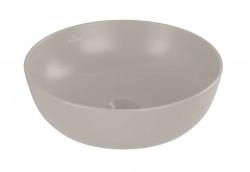 VILLEROY & BOCH - Artis Umývadlo na dosku, priemer 43 cm, bez prepadu, bez otvoru na batériu, CeramicPlus, Almond (417943AM)