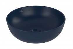 VILLEROY & BOCH - Artis Umývadlo na dosku, priemer 43 cm, bez prepadu, bez otvoru na batériu, CeramicPlus, Nightfall (417943R6)