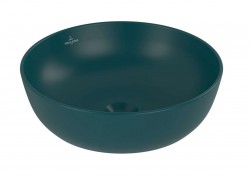 VILLEROY & BOCH - Artis Umývadlo na dosku, priemer 43 cm, bez prepadu, bez otvoru na batériu, CeramicPlus, Teal (417943TE)
