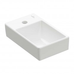 VILLEROY & BOCH - Avento Umývadielko, 36x22 cm, bez prepadu, otvor na batériu vľavo, CeramicPlus, Stone White (43003RRW)