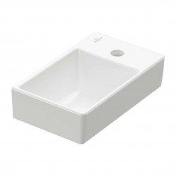 VILLEROY & BOCH - Avento Umývadielko, 36x22 cm, bez prepadu, otvor na batériu vpravo, CeramicPlus, Stone White (43003LRW)