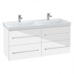 VILLEROY & BOCH - Avento Umývadlová skrinka, 118x51x45 cm, 4 zásuvky, Crystal White (A89300B4)