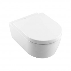 VILLEROY & BOCH - Avento Závesné WC s doskou SoftClosing, DirectFlush, CeramicPlus, Stone White (5656HRRW)
