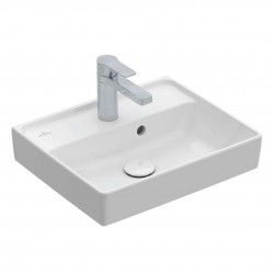 VILLEROY & BOCH - Collaro Umývadielko 45x37 cm, s prepadom, 1 otvor na batériu, CeramicPlus, alpská biela (433445R1)