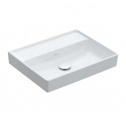 VILLEROY & BOCH - Collaro Umývadlo 55x44 cm, bez prepadu, bez otvoru na batériu, CeramicPlus, alpská biela (4A3358R1)