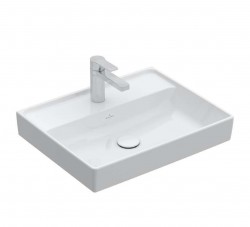 VILLEROY & BOCH - Collaro Umývadlo 60x47 cm, bez prepadu, otvor na batériu, CeramicPlus, alpská biela (4A3361R1)